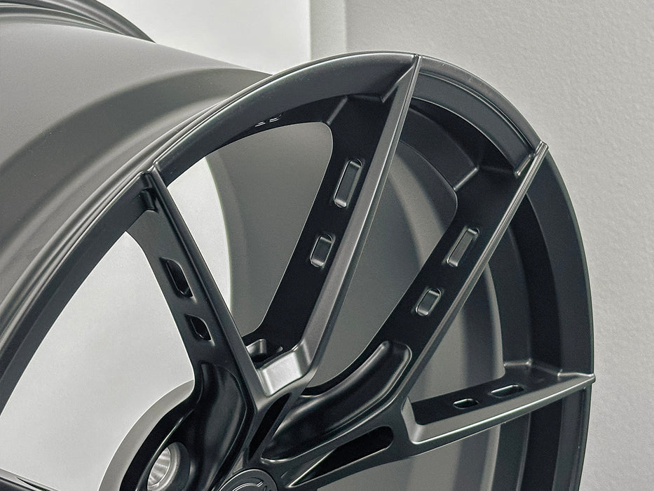 AWS for Ford Mustang GT 20x11 Inch +24 Offset Forged Wheels Satin Black