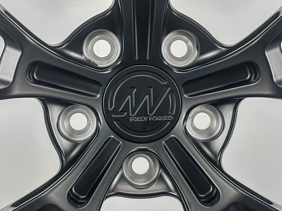 AWS for Ford Mustang GT 20x11 Inch +24 Offset Forged Wheels Satin Black