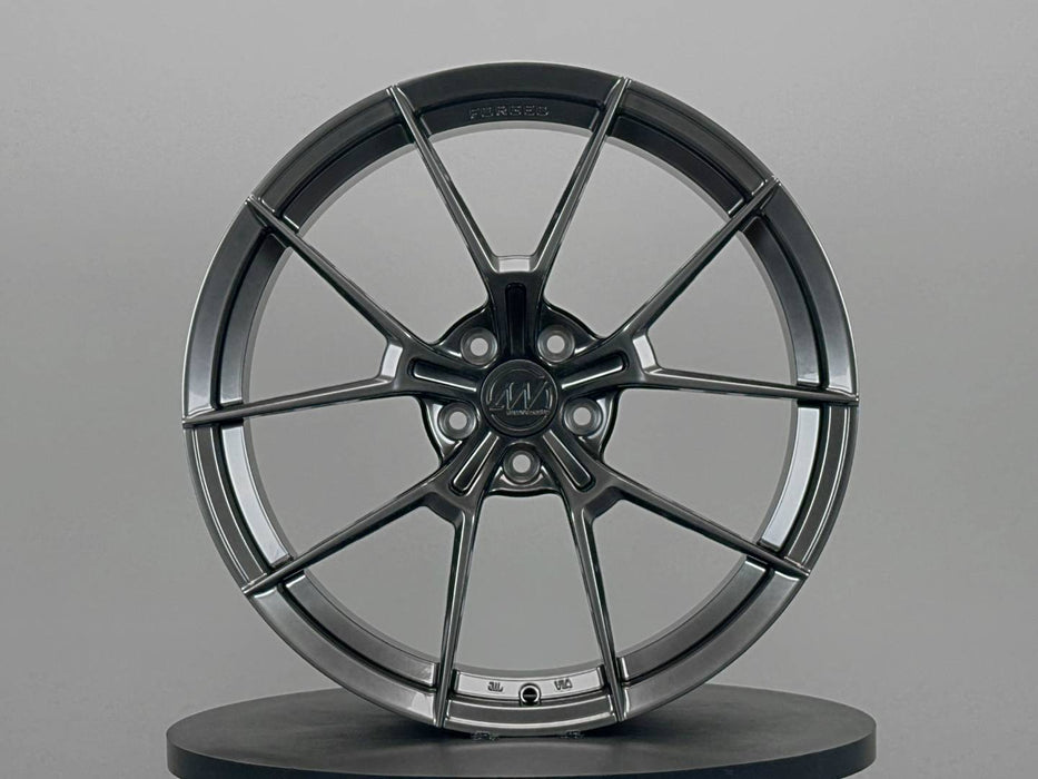 AWS for BMW M5 20x9.5 Inch +22 Offset Forged Wheels Titan