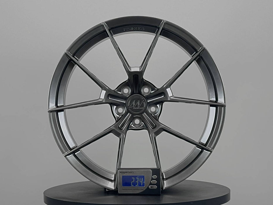 AWS for BMW M5 20x9.5 Inch +22 Offset Forged Wheels Titan