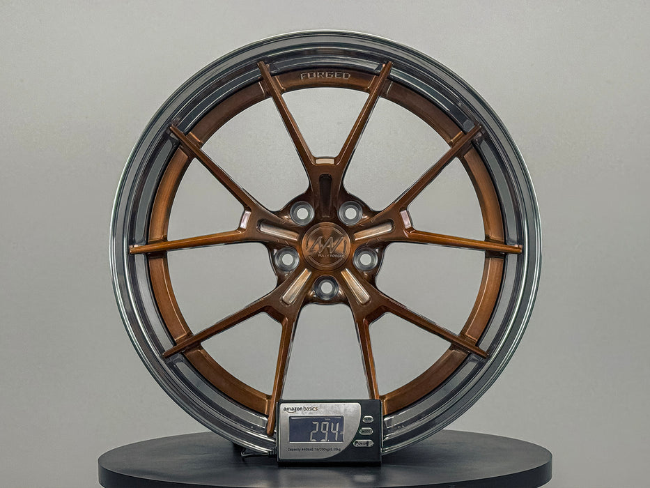 AWS2 for BMW M2/M3/M4 20x11 Inch +14 Offset Forged Wheels Polished & Brushed Bronze