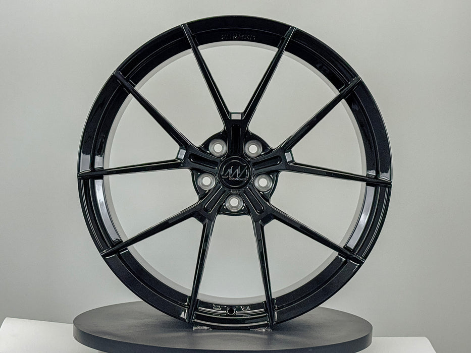 AWS for Tesla Model S/X 22x9.5 Inch +22 Offset Forged Wheels Gloss Black