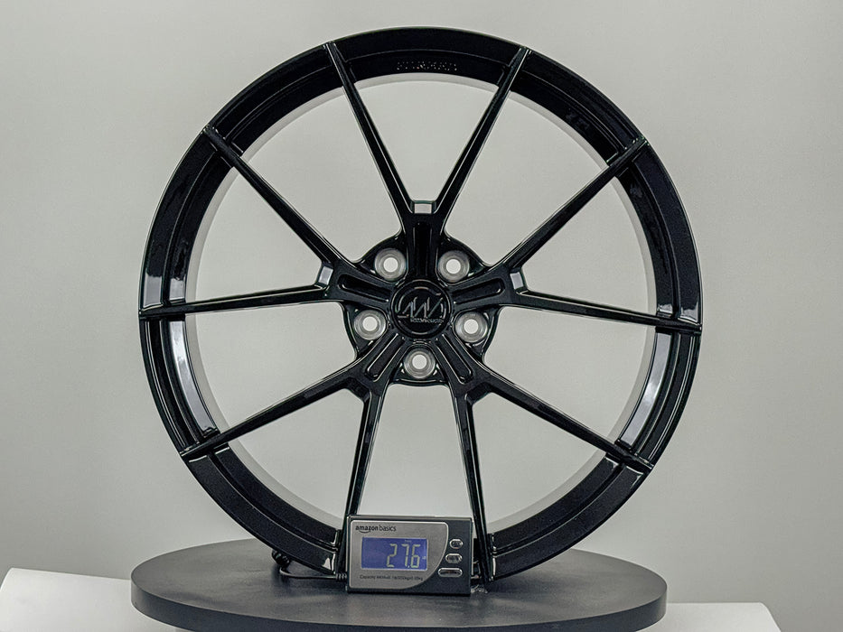 AWS for Tesla Model S/X 22x9.5 Inch +22 Offset Forged Wheels Gloss Black
