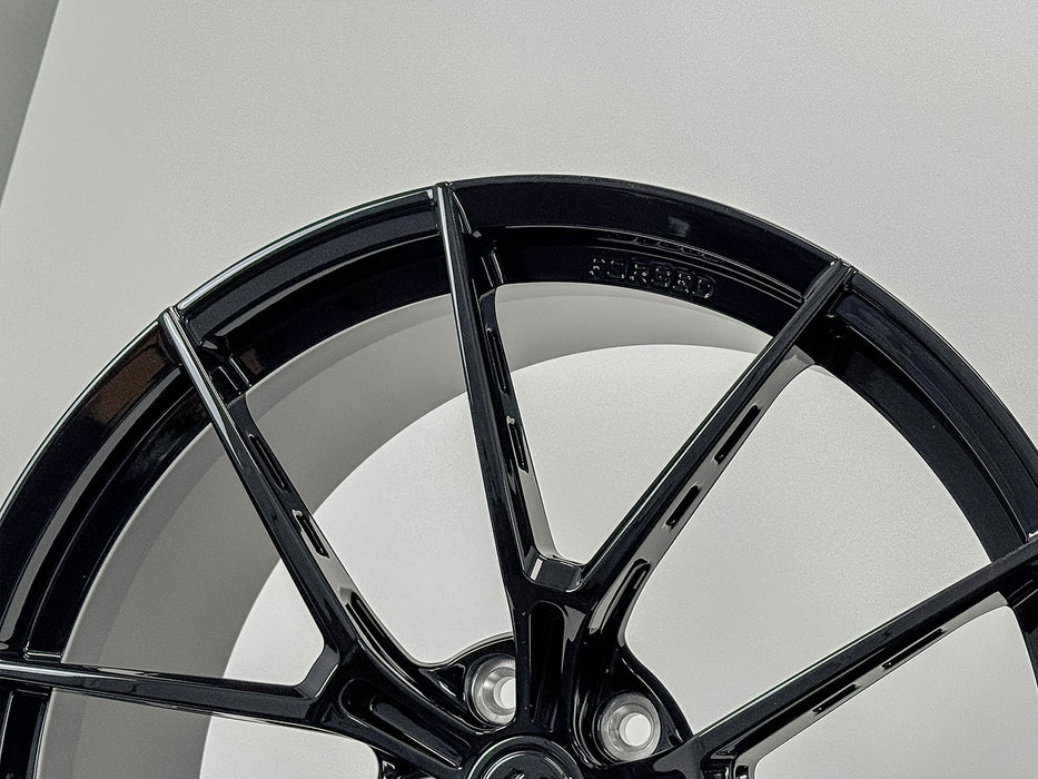 AWS for Tesla Model S/X 22x9.5 Inch +22 Offset Forged Wheels Gloss Black