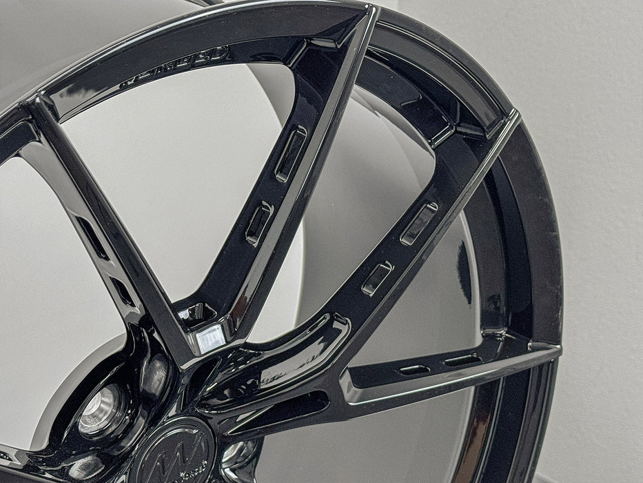 AWS for Tesla Model S/X 22x9.5 Inch +22 Offset Forged Wheels Gloss Black