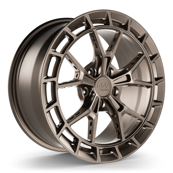 AWSR Forged Wheels for Rivian R2 18" / 8.5" +38 / Satin Smoke Bronze render