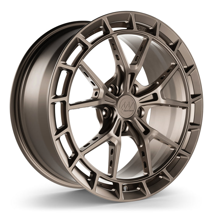 AWSR Forged Wheels for Rivian R2 19" / 8.5" +38 / Satin Smoke Bronze render