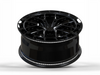 AWSR Gloss Black forged wheel angled render for Tesla Cybertruck