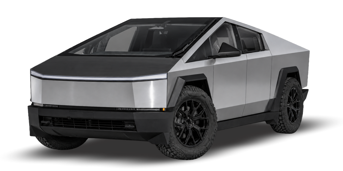 Tesla Cybertruck fitted with AWSR Gloss Black forged wheels