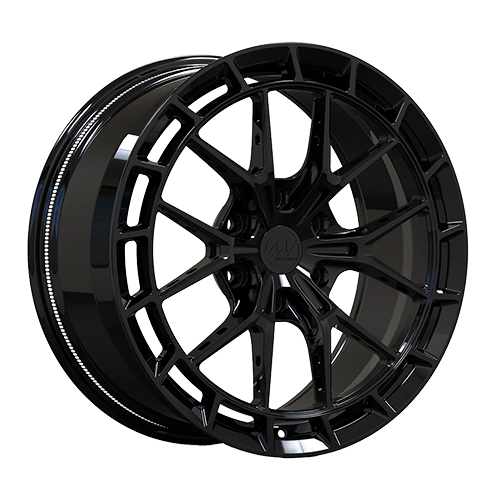 AWSR Gloss Black forged wheel cutout for Tesla Cybertruck redesigned sections