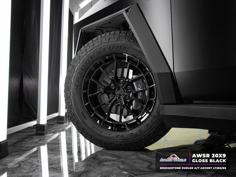 AWSR Forged Wheels for Tesla Cybertruck - 20" / 9.0" +40 / Gloss Black