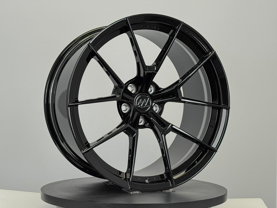 AWS for BMW M5 20x10.5 Inch +22 Offset Forged Wheels Gloss Black