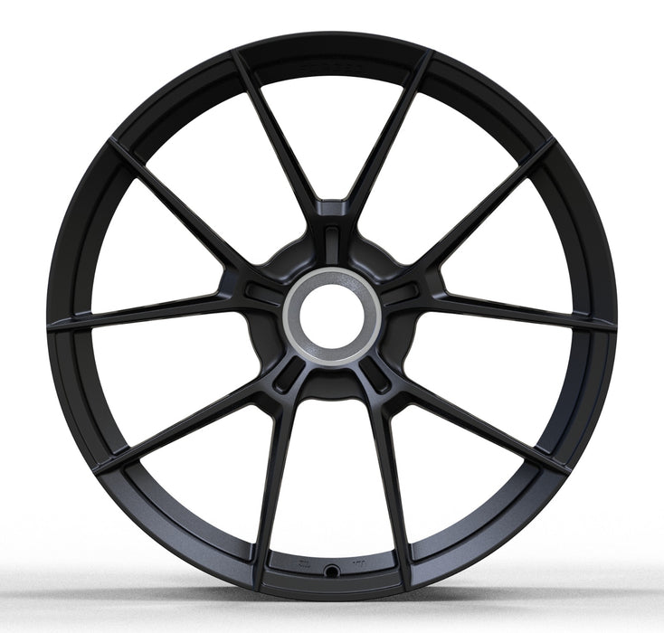 AWS for Porsche 911 (992) 21x12 Inch +60 Offset Forged Wheels Satin Black
