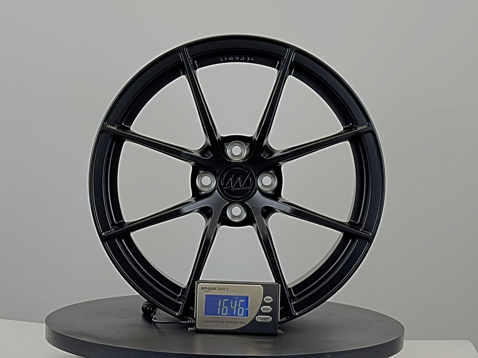 AWX for Mazda MX-5 17x8.0 Inch +42 Offset Forged Wheels Satin Black