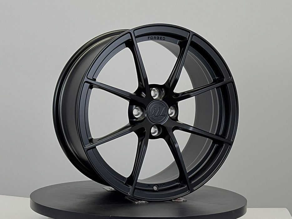 AWX for Mazda MX-5 17x8.0 Inch +42 Offset Forged Wheels Satin Black