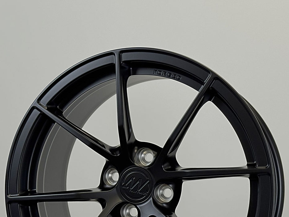 AWX for Mazda MX-5 17x8.0 Inch +42 Offset Forged Wheels Satin Black