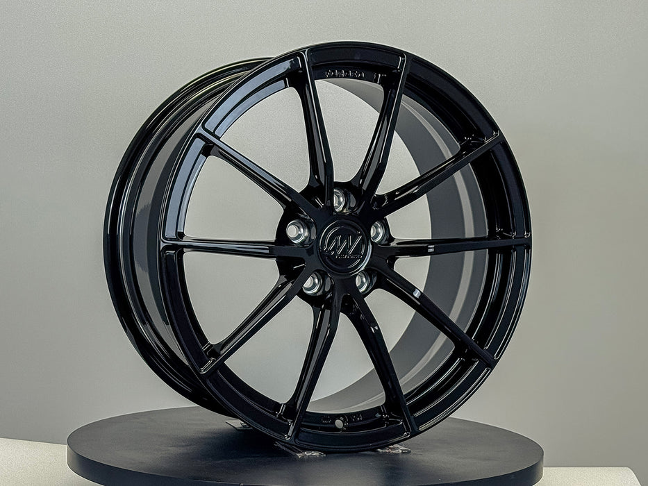 AWX for Volkswagen Golf R 18x8.5 Inch +43 Offset Forged Wheels Gloss Black