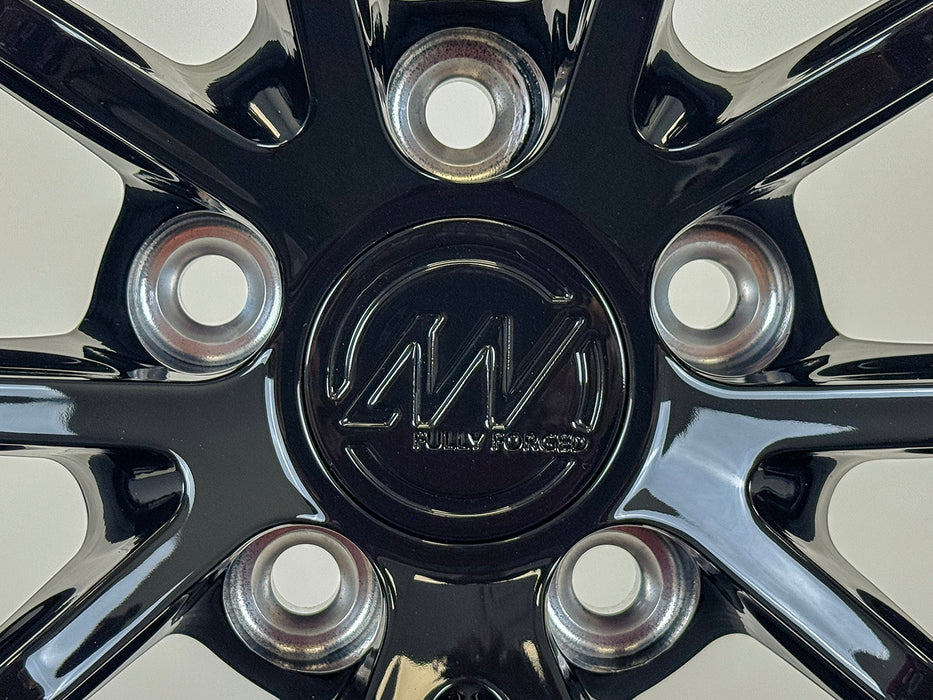 AWX for Volkswagen Golf R 18x8.5 Inch +43 Offset Forged Wheels Gloss Black