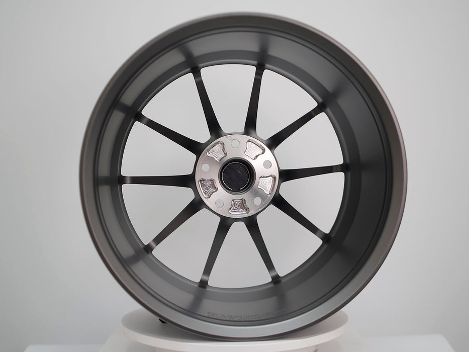 AWX for Tesla Model S 19x10.5 Inch +38 Offset Forged Wheels Satin Gunmetal