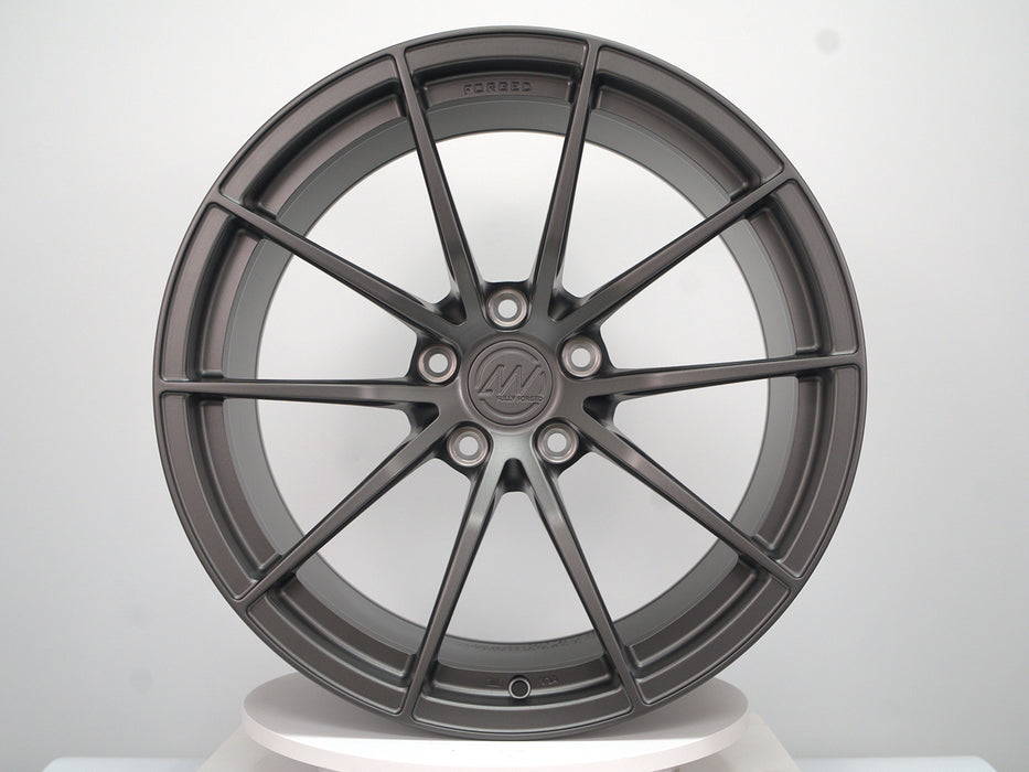 AWX for Tesla Model S 19x10.5 Inch +38 Offset Forged Wheels Satin Gunmetal