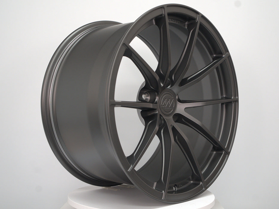 AWX for Tesla Model S 19x10.5 Inch +38 Offset Forged Wheels Satin Gunmetal