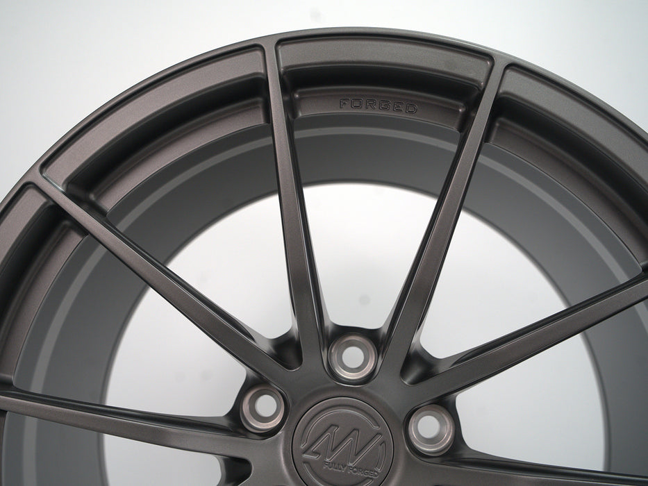 AWX for Tesla Model S 19x10.5 Inch +38 Offset Forged Wheels Satin Gunmetal