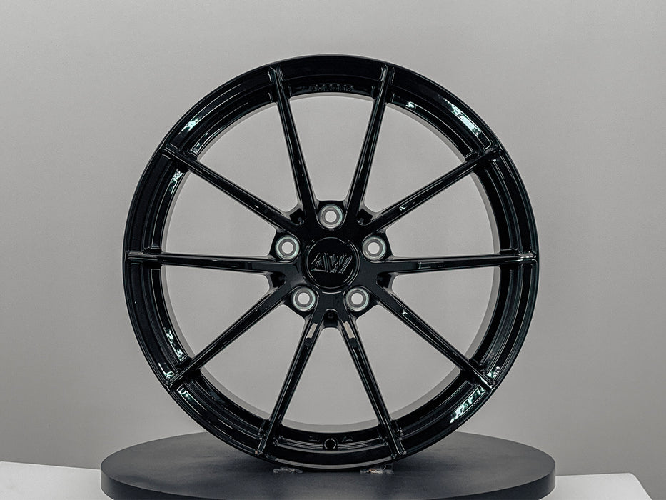 AWX for Corvette C8 19x9.0 Inch +35 Offset Forged Wheels Gloss Black