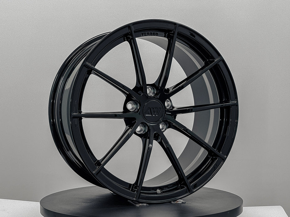 AWX for Corvette C8 19x9.0 Inch +35 Offset Forged Wheels Gloss Black