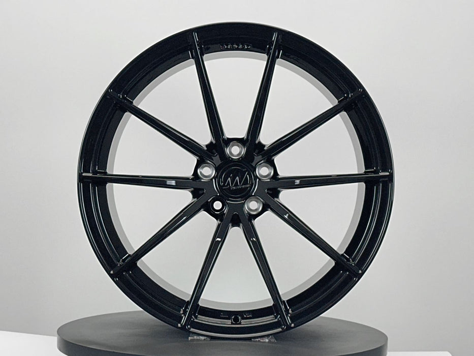 AWX for Mercedes AMG GT R 20x10 Inch +48 Offset Forged Wheels Gloss Black