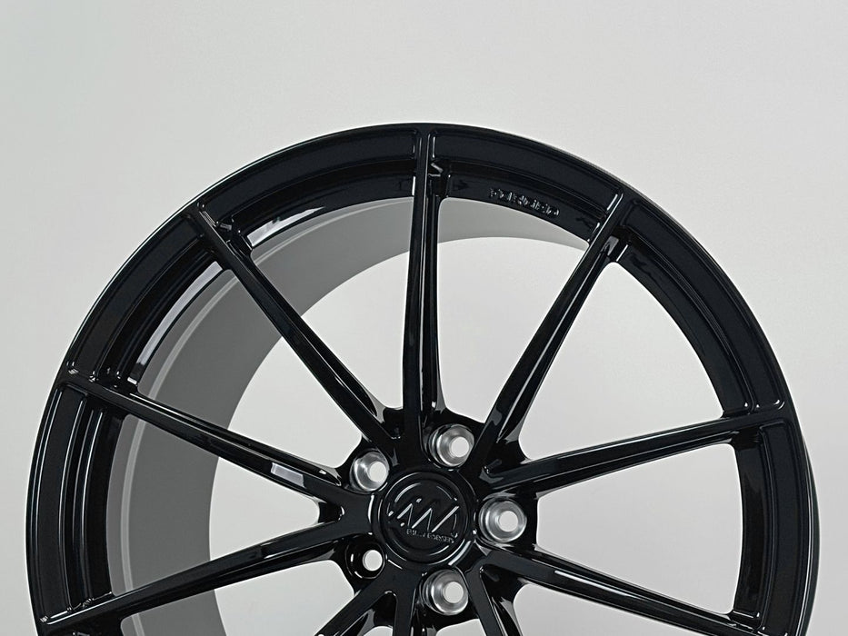 AWX for Mercedes AMG GT R 20x10 Inch +48 Offset Forged Wheels Gloss Black