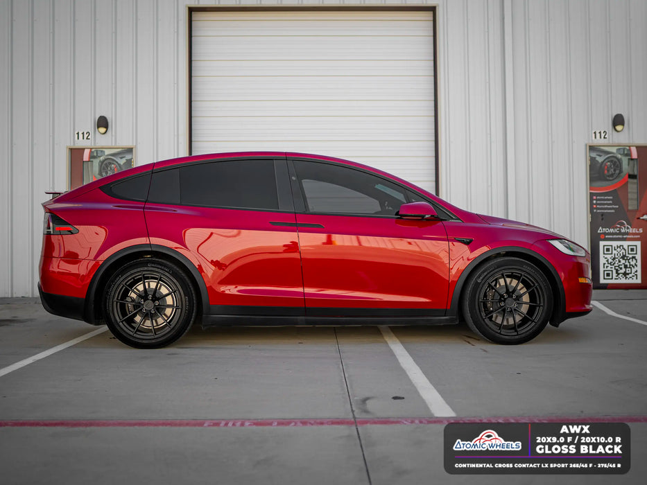 AWX for Tesla Model S/X 20x10 Inch +35 Offset Forged Wheels Satin Black