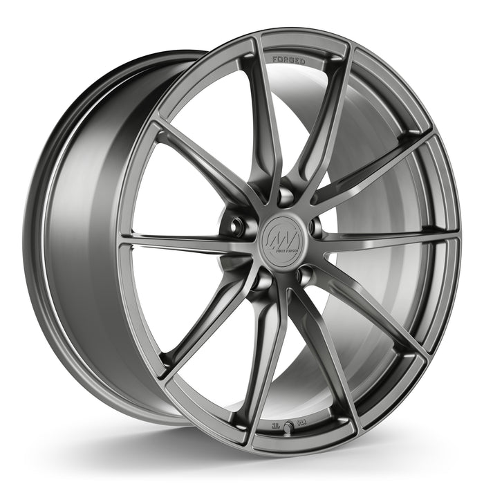 AWX Forged Wheels for Tesla Model S/X 20" / 9.5" +35 / Satin Gunmetal render