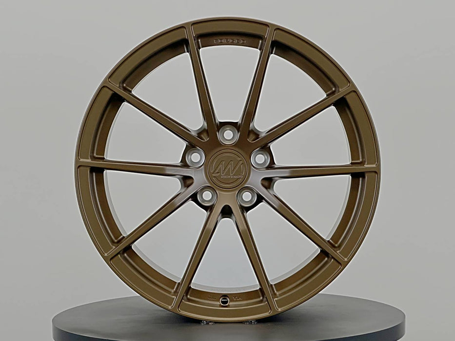 AWX for Subaru WRX STI 18x9.5 Inch +42 Offset Forged Wheels Satin Bronze