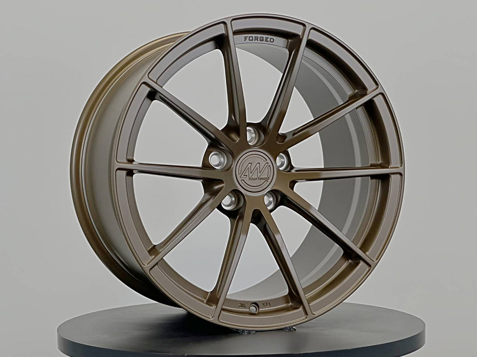 AWX for Subaru WRX STI 18x9.5 Inch +42 Offset Forged Wheels Satin Bronze