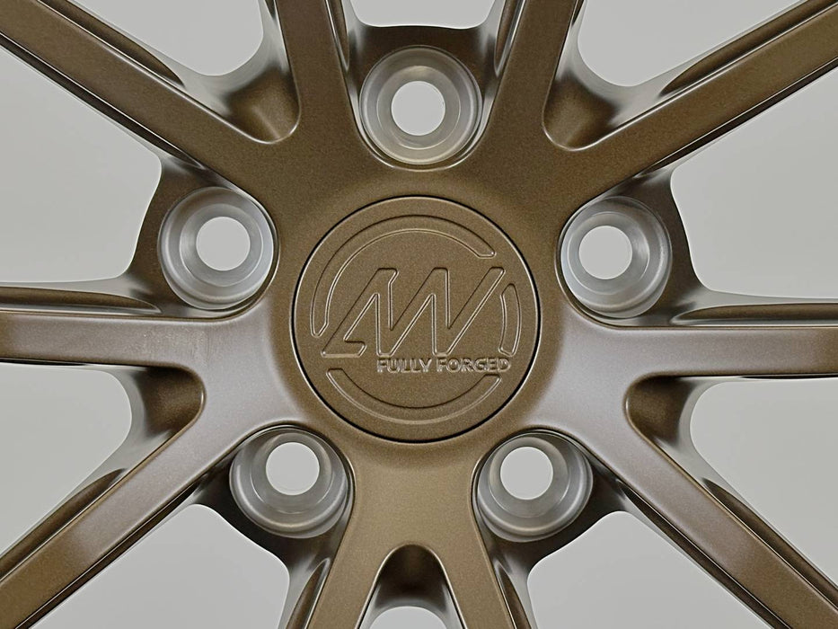 AWX for Subaru WRX STI 18x9.5 Inch +42 Offset Forged Wheels Satin Bronze