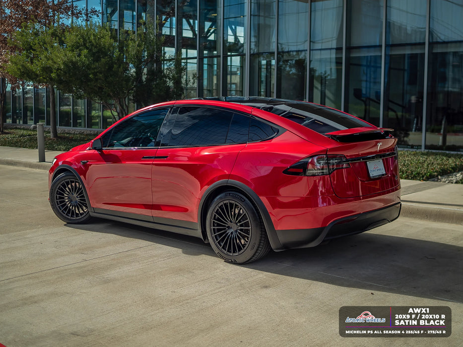 AWX1 for Tesla Model S/X 20x10 Inch +35 Offset Forged Wheels Satin Black
