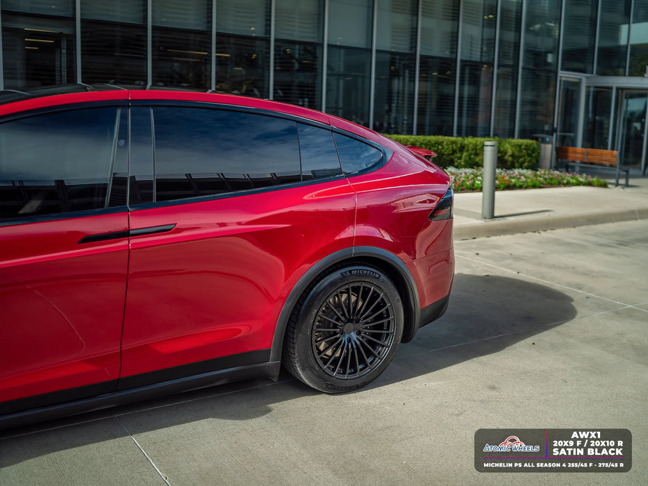 AWX1 for Tesla Model S/X 20x10 Inch +35 Offset Forged Wheels Satin Black