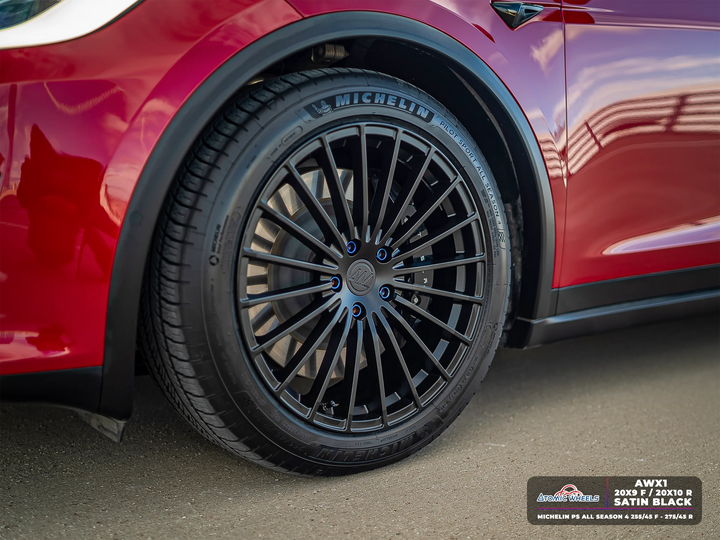AWX1 for Tesla Model S/X 20x10 Inch +35 Offset Forged Wheels Satin Black