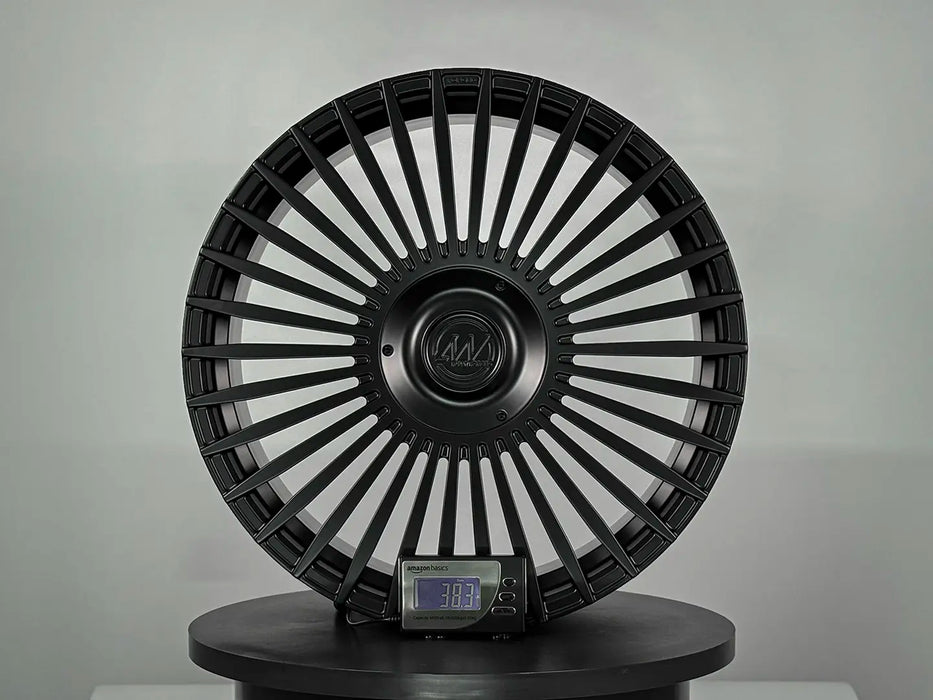 AWX2 for Tesla Cybertruck 22x9.5 Inch +45 Offset Forged Wheels Satin Black