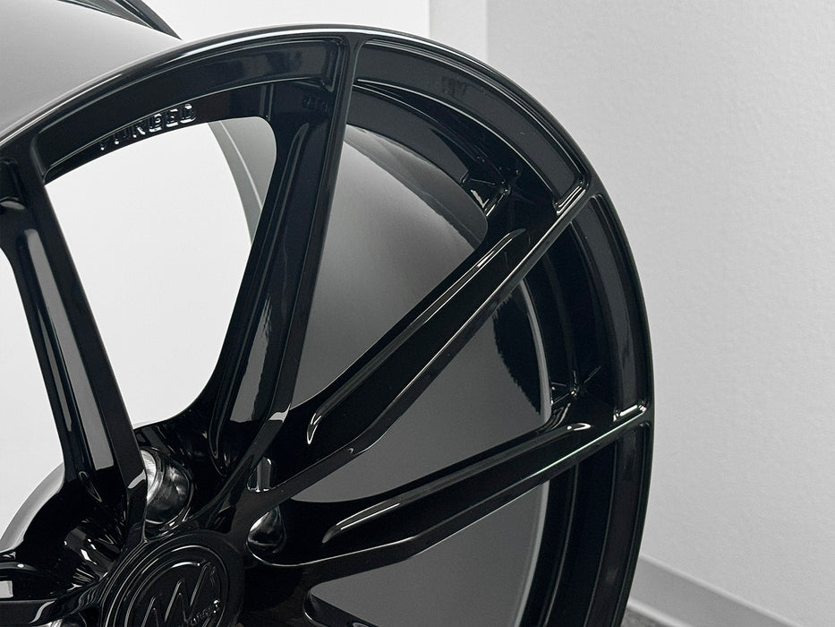 AWX for Porsche Panamera (997) 21x12 Inch +65 Offset Forged Wheels Gloss Black