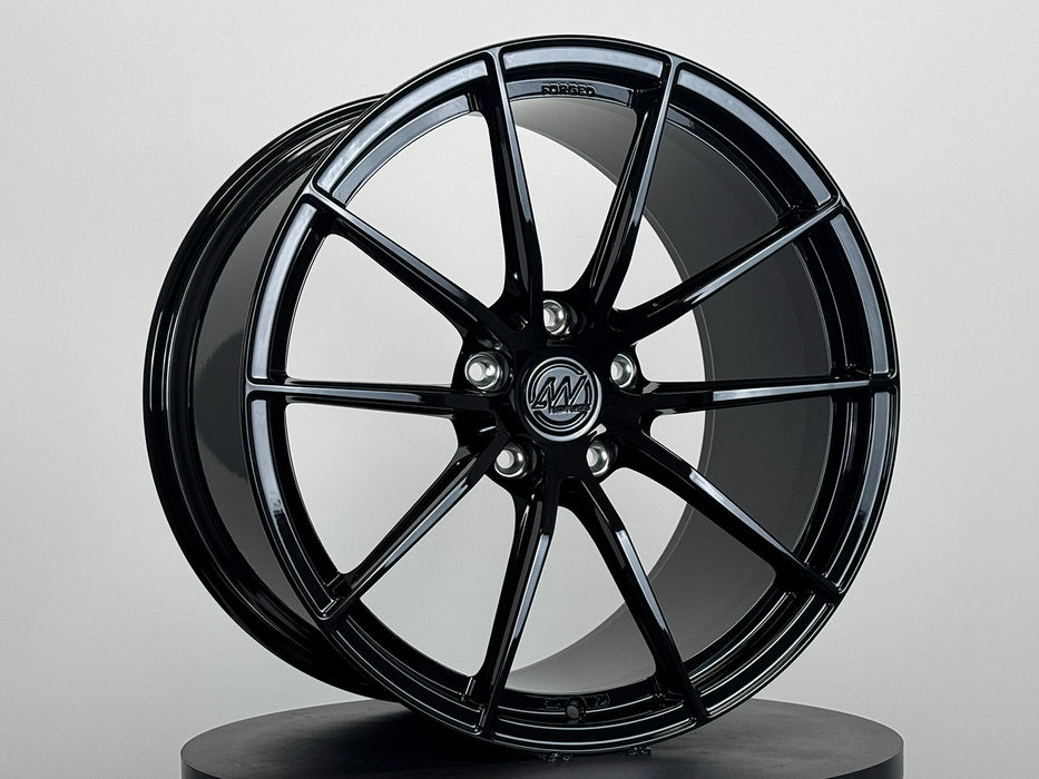 AWX for Porsche Panamera (997) 21x12 Inch +65 Offset Forged Wheels Gloss Black
