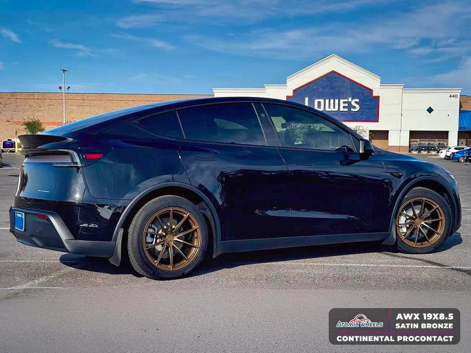 AWX for Tesla Model 3/Y 19x8.5 Inch +35 Offset Forged Wheels Satin Bronze