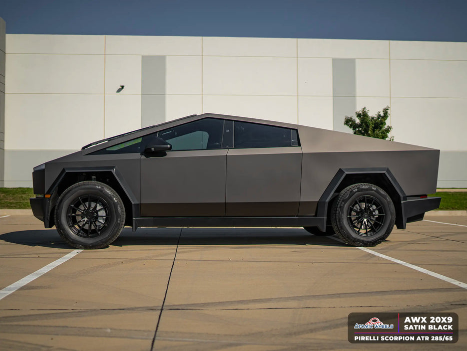 AWX for Tesla Cybertruck 20x9 Inch +52 Offset Forged Wheels Satin Black