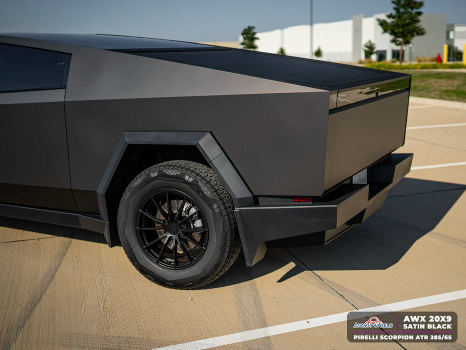 AWX for Tesla Cybertruck 20x9 Inch +52 Offset Forged Wheels Satin Black