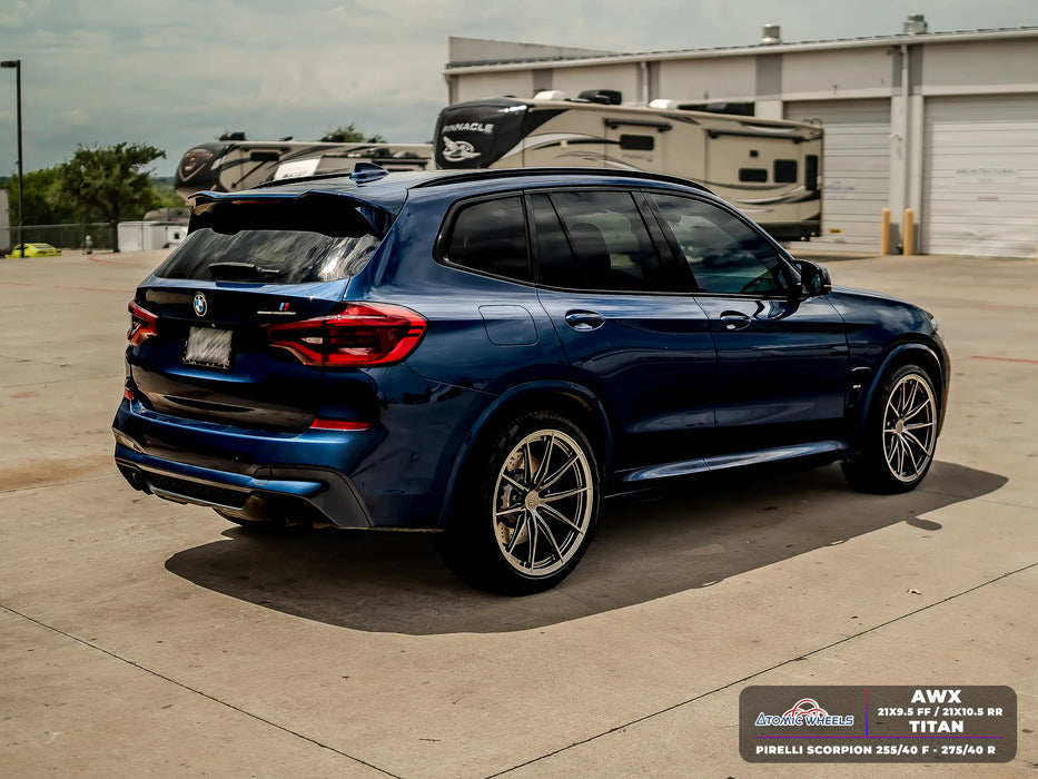 AWX for BMW X3M/X4M 21x10.5 Inch +35 Offset Forged Wheels Titan