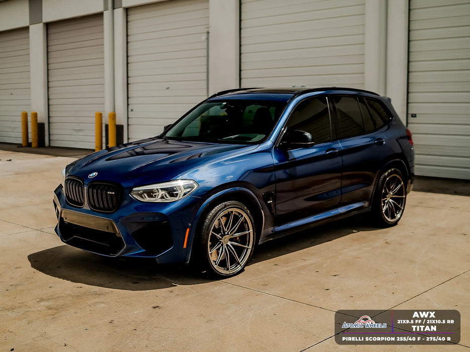 AWX for BMW X3M/X4M 21x10.5 Inch +35 Offset Forged Wheels Titan