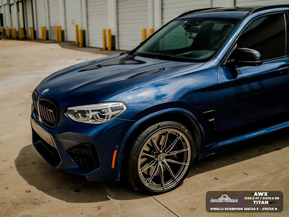 AWX for BMW X3M/X4M 21x10.5 Inch +35 Offset Forged Wheels Titan