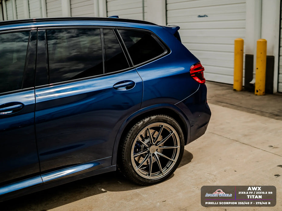 AWX for BMW X3M/X4M 21x10.5 Inch +35 Offset Forged Wheels Titan