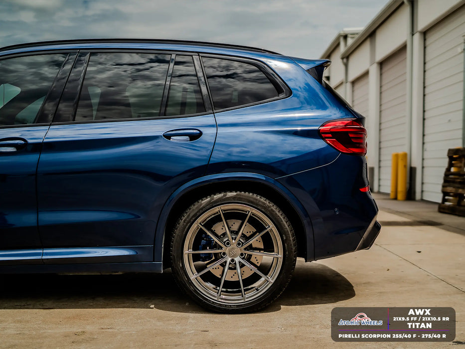 AWX for BMW X3M/X4M 21x10.5 Inch +35 Offset Forged Wheels Titan