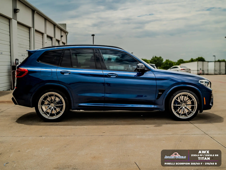 AWX for BMW X3M/X4M 21x10.5 Inch +35 Offset Forged Wheels Titan
